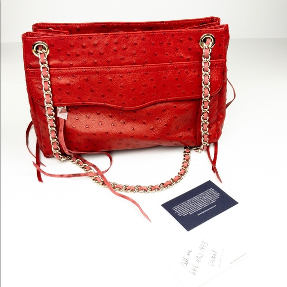 Rebecca Minkoff Shoulder Bag Leather Red - Picture 2 of 6